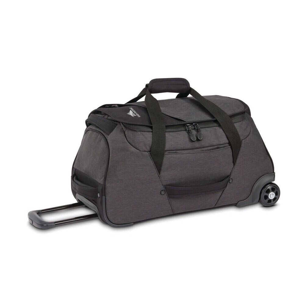 High Sierra 22In Roomy Wheeled Duffel w/ Grab Handles, Black Heather(SEE PHOTOS)